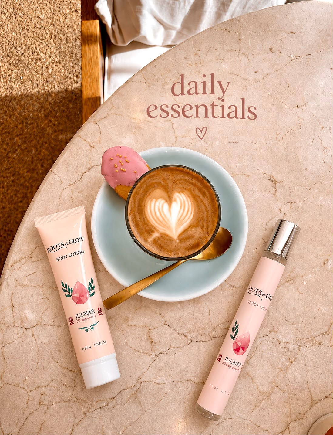 Julnar Purse Set, mini lotion and mist