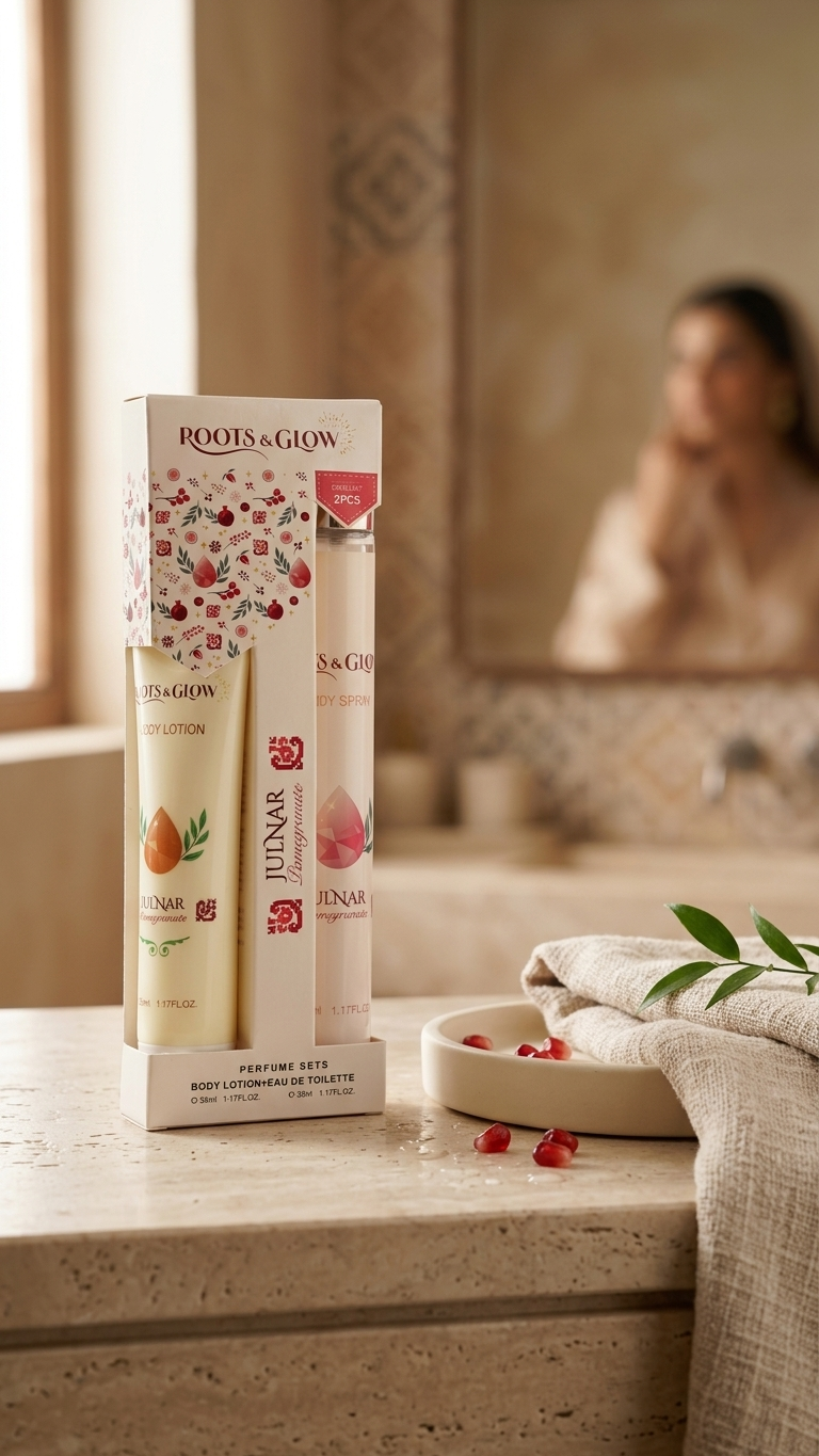 Julnar Purse Set, mini lotion and mist